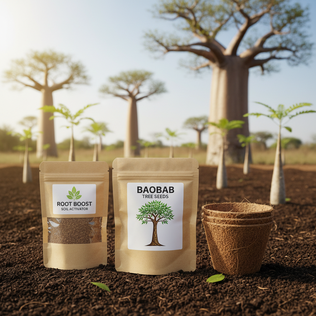 Seeds Packet + Soil Activator + 1 Coir Pot - 猴面包树场景