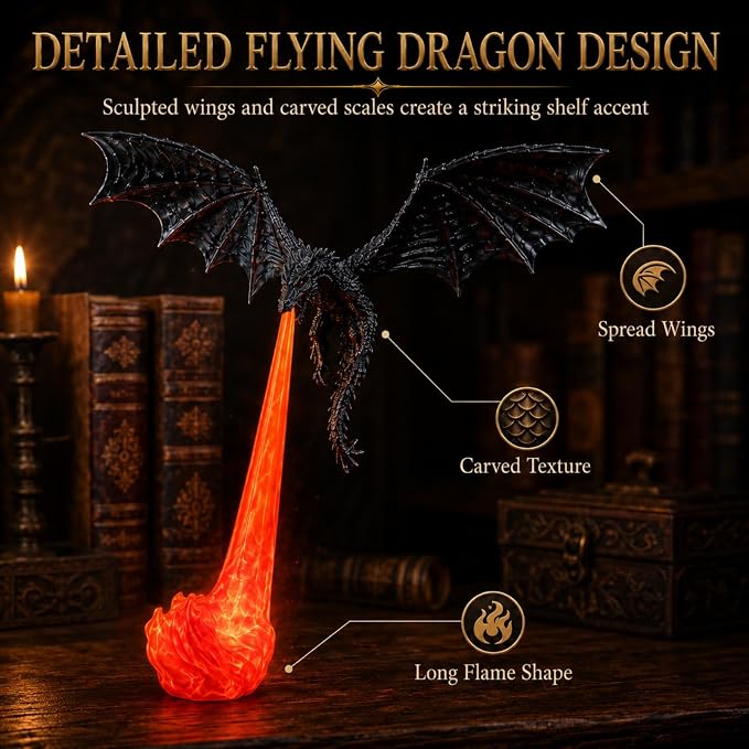 🐉 3D Dragon Flame Sculpture Ornament