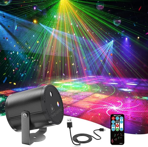 💡 Mini Cylinder DJ Disco Laser Light for Parties, Christmas, Weddings & Events