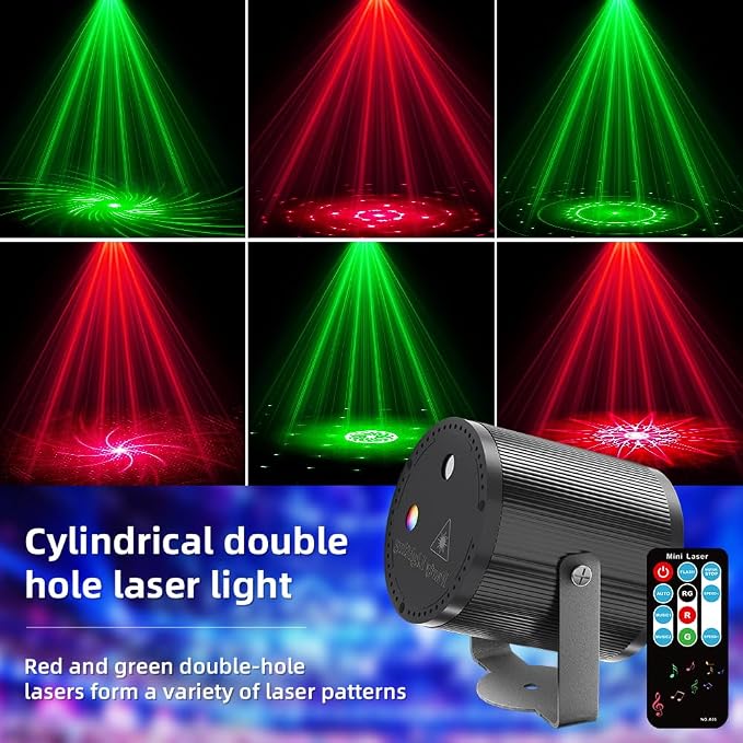 💡 Mini Cylinder DJ Disco Laser Light for Parties, Christmas, Weddings & Events