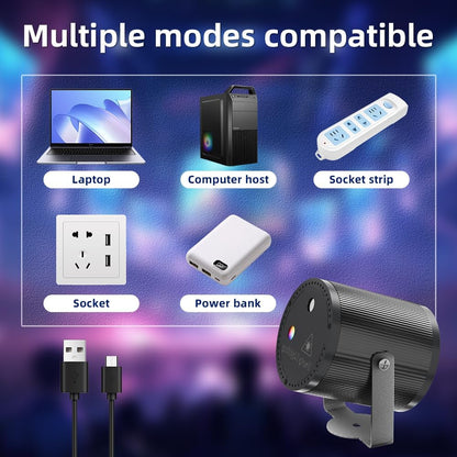💡 Mini Cylinder DJ Disco Laser Light for Parties, Christmas, Weddings & Events
