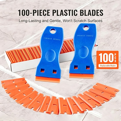 🧽 Plastic Razor Blade Scraper – Adhesive & Sticker Removal Tool