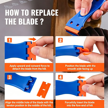 🧽 Plastic Razor Blade Scraper – Adhesive & Sticker Removal Tool