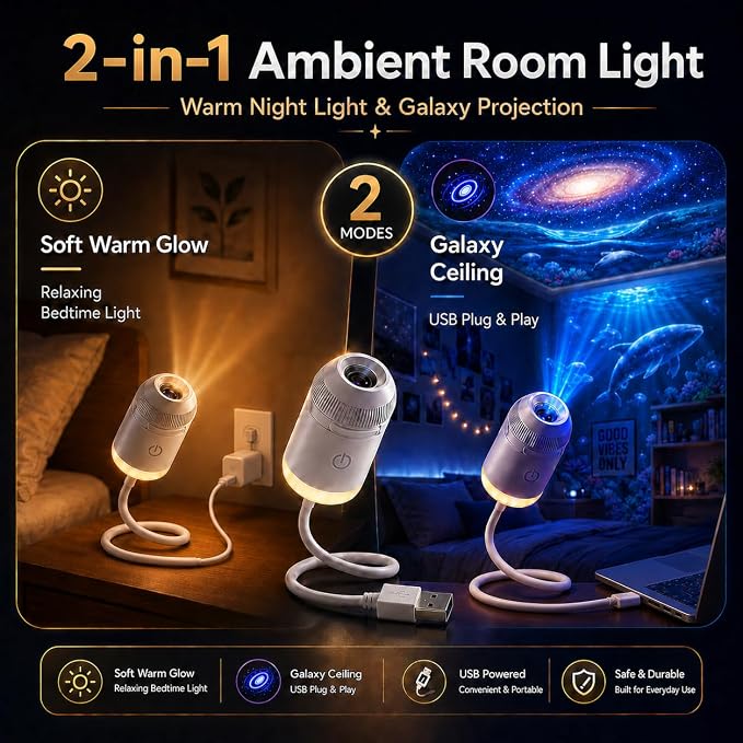 HD Smart 5D Starry Sky Projection Night Light / Holographic Night Light Projector