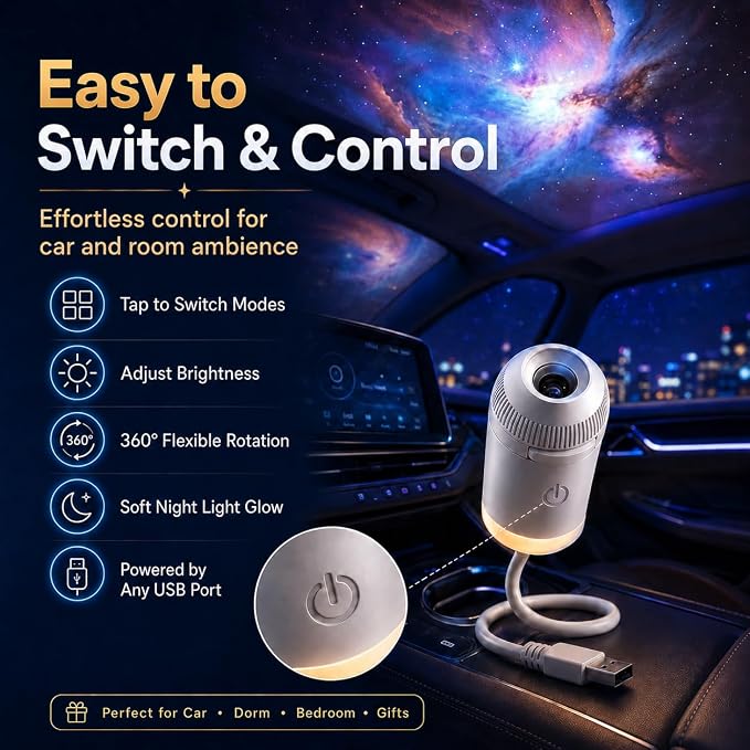 HD Smart 5D Starry Sky Projection Night Light / Holographic Night Light Projector