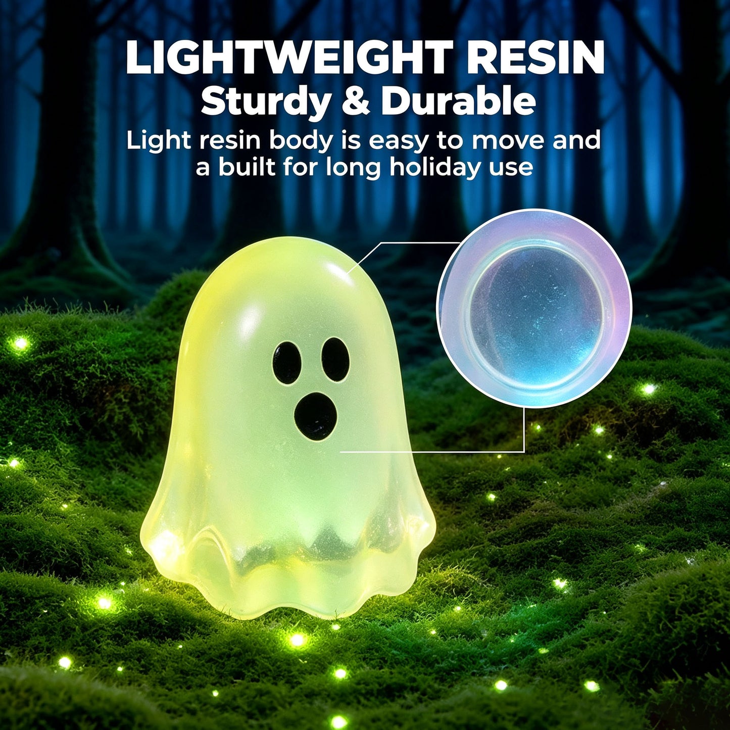 🎃 Glow‑in‑the‑Dark Mini Ghosts – Cute Halloween Hanging Decorations, 7 Assorted Colors Per Set