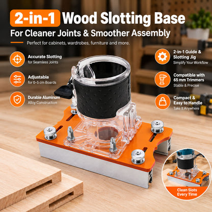 🔧 2-in-1 Wood Slotting Base – Accurate, Compact, Multi-Functional