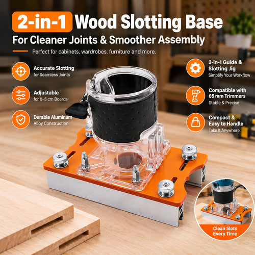 🔧 2-in-1 Wood Slotting Base – Accurate, Compact, Multi-Functional