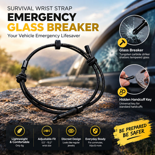 dht™⭐Survival Bracelet – Emergency Glass Breaker & Hidden Handcuff Key