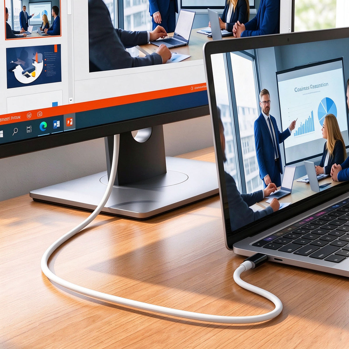 🔌 USB-C to HDMI Cable with 100W PD Charging – 4K@60Hz Video Output