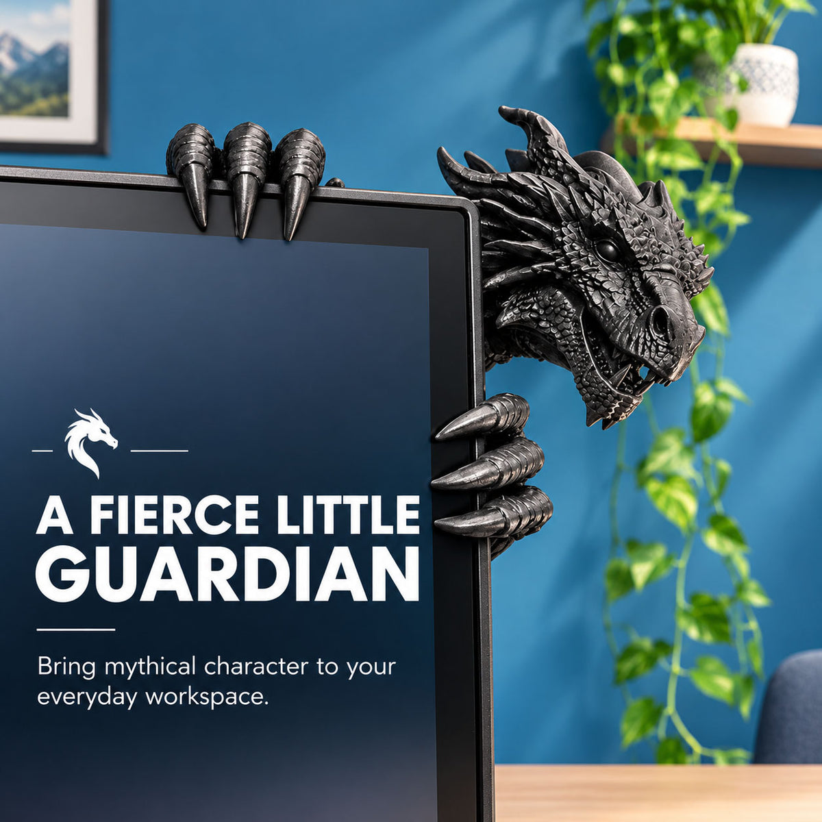 🐲 Dragon Monitor Buddy | Cute Dragon Desktop Companion & Monitor Decor