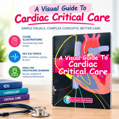 📖 A Visual Guide to Cardiac Critical Care | Illustrated ICU Nursing Study Book & Medical Reference