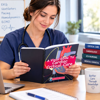 📖 A Visual Guide to Cardiac Critical Care | Illustrated ICU Nursing Study Book & Medical Reference
