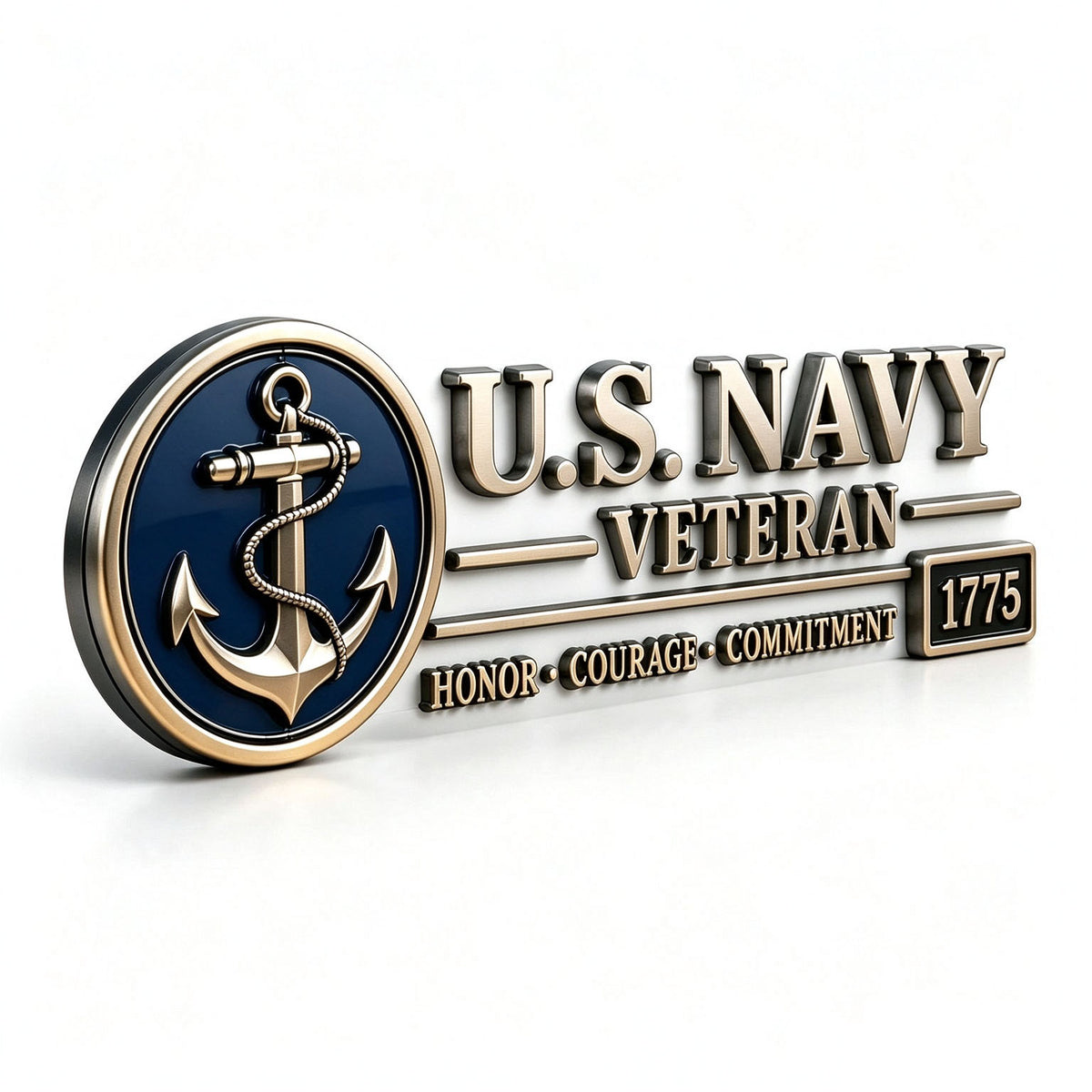US🎖️ Veteran Honor 3D Metal Car Emblem – A Tribute to Service & Pride