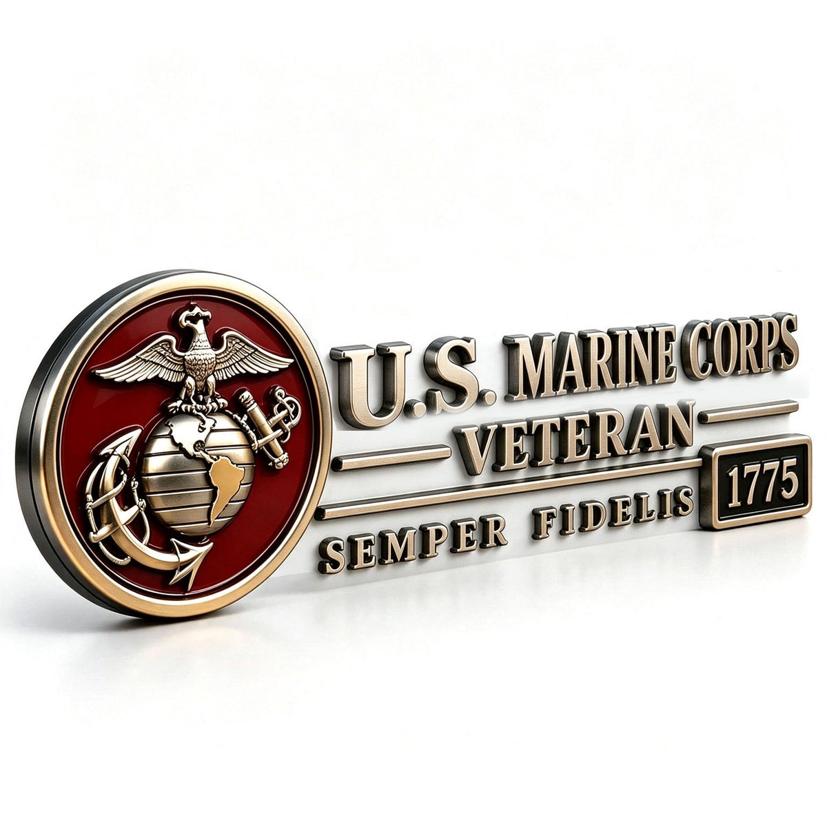 US🎖️ Veteran Honor 3D Metal Car Emblem – A Tribute to Service & Pride