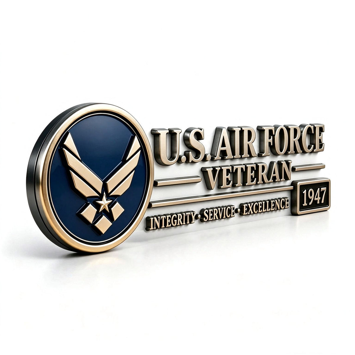US🎖️ Veteran Honor 3D Metal Car Emblem – A Tribute to Service & Pride