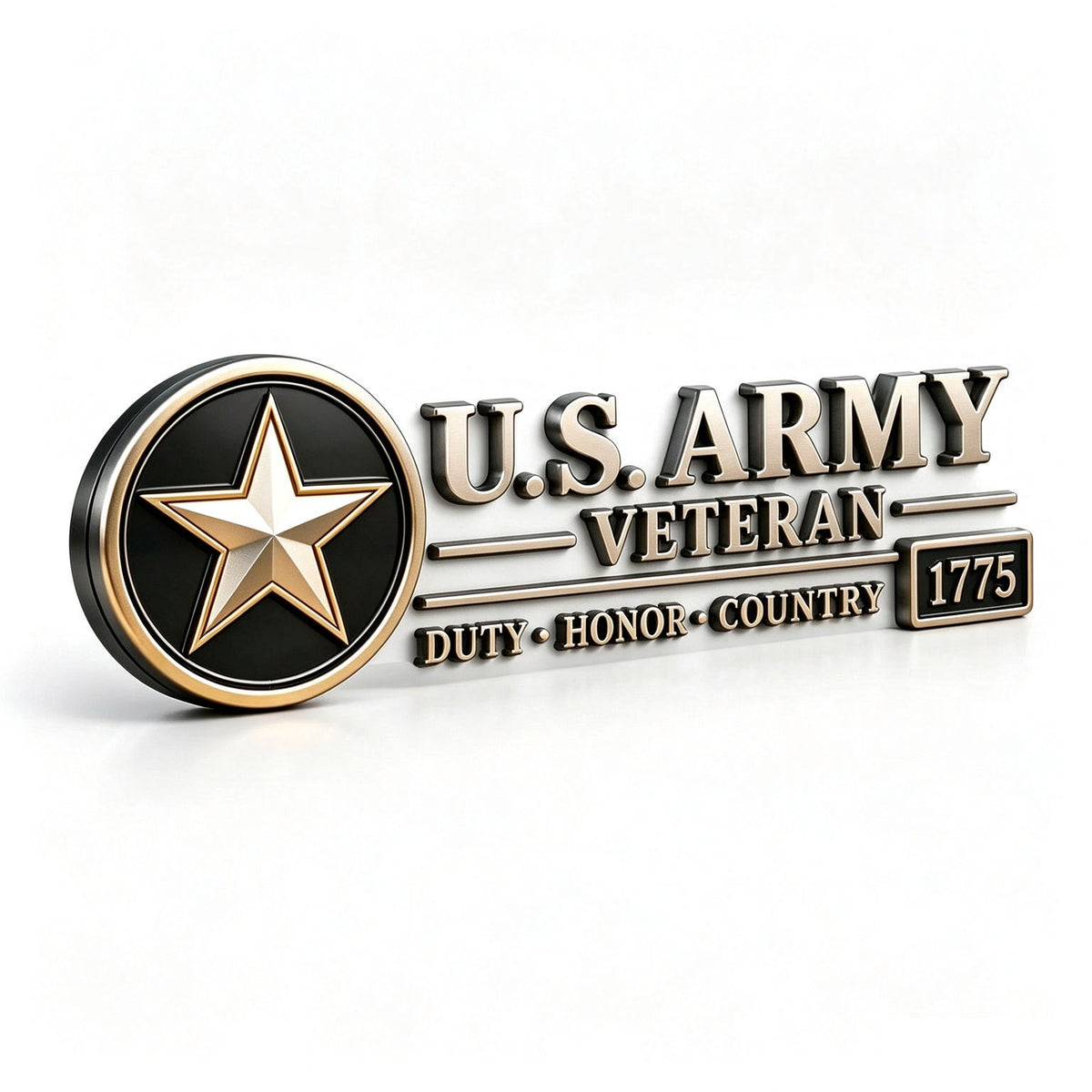 US🎖️ Veteran Honor 3D Metal Car Emblem – A Tribute to Service & Pride