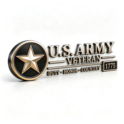 US🎖️ Veteran Honor 3D Metal Car Emblem – A Tribute to Service & Pride