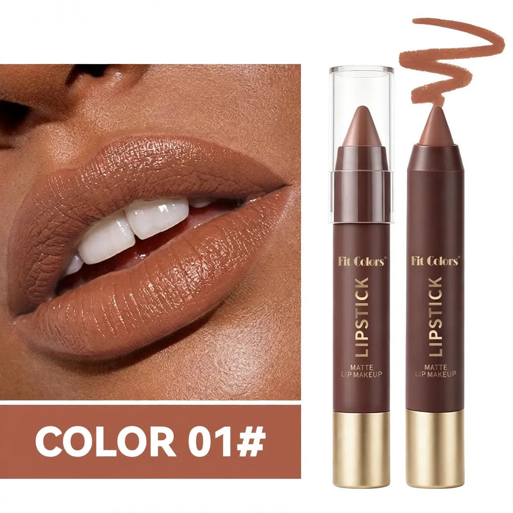 💄Long-Lasting Matte Brown Lip Liner & Lipstick – 6 Colors