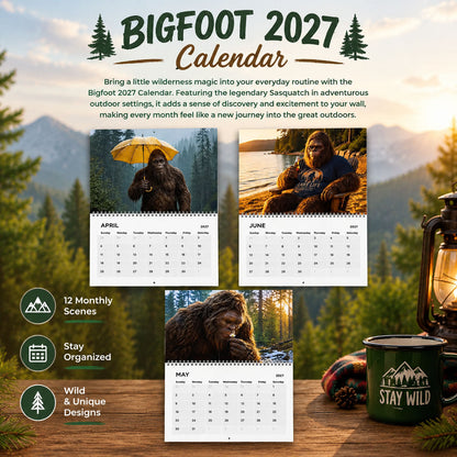 🦶Bigfoot 2027 Calendar - Funny Sasquatch Wall Calendar