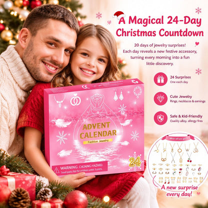 💎 24-Day Christmas Jewelry Blind Box Advent Calendar | Rings, Necklaces & Earrings Gift Set