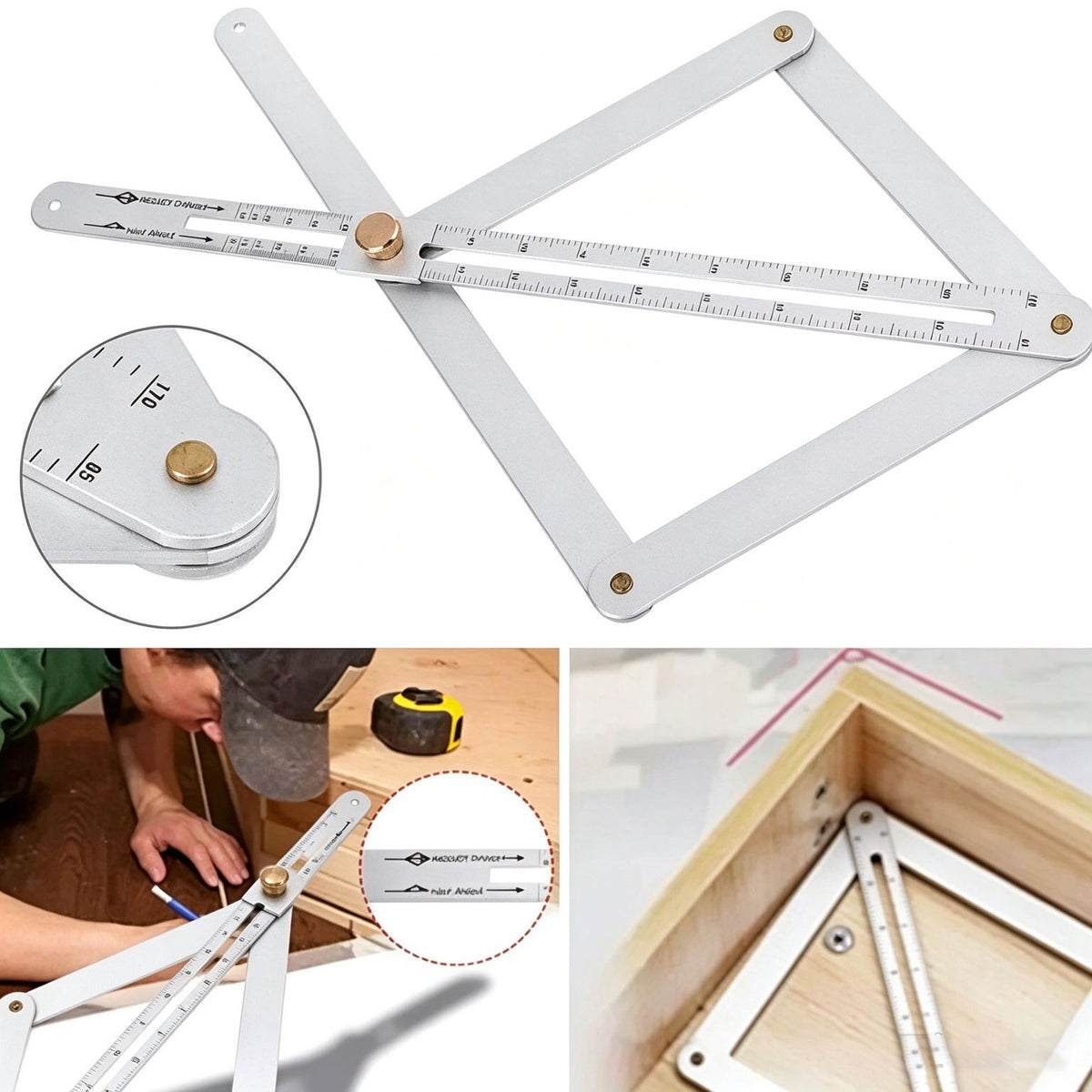 📐New Premium Corner Angle Finder, Stainless Steel Protractor Digital Angle Finder with Scales