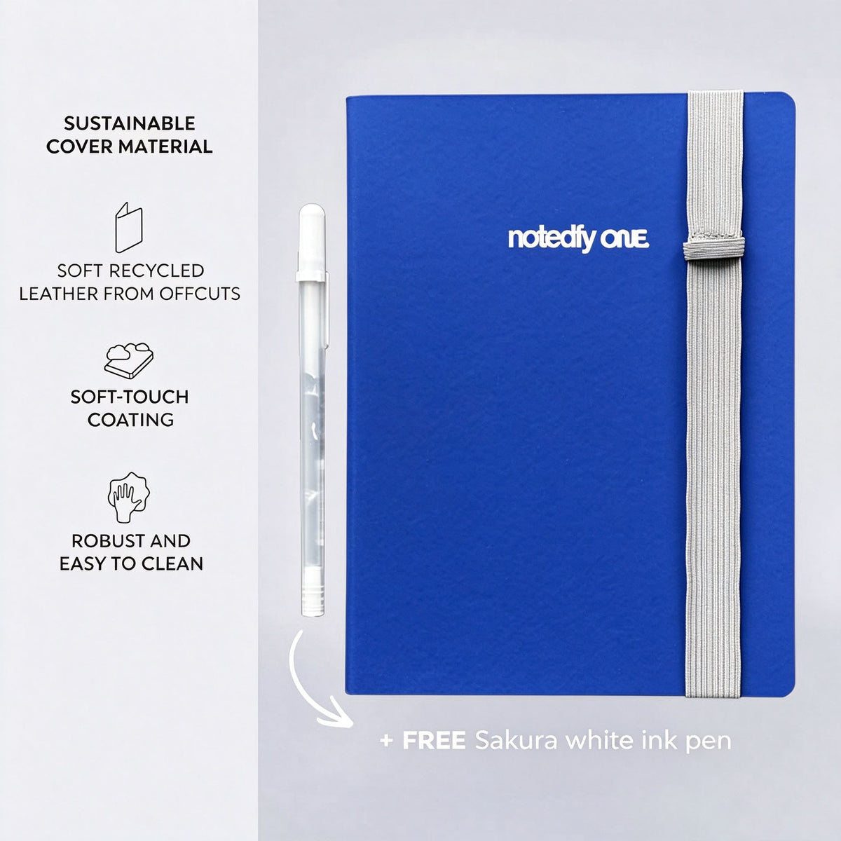 dht™⭐Notedfy Think Blue Notebook Free with White Ink Pen | A Creative Space for Bigger Ideas