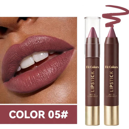💄Long-Lasting Matte Brown Lip Liner & Lipstick – 6 Colors