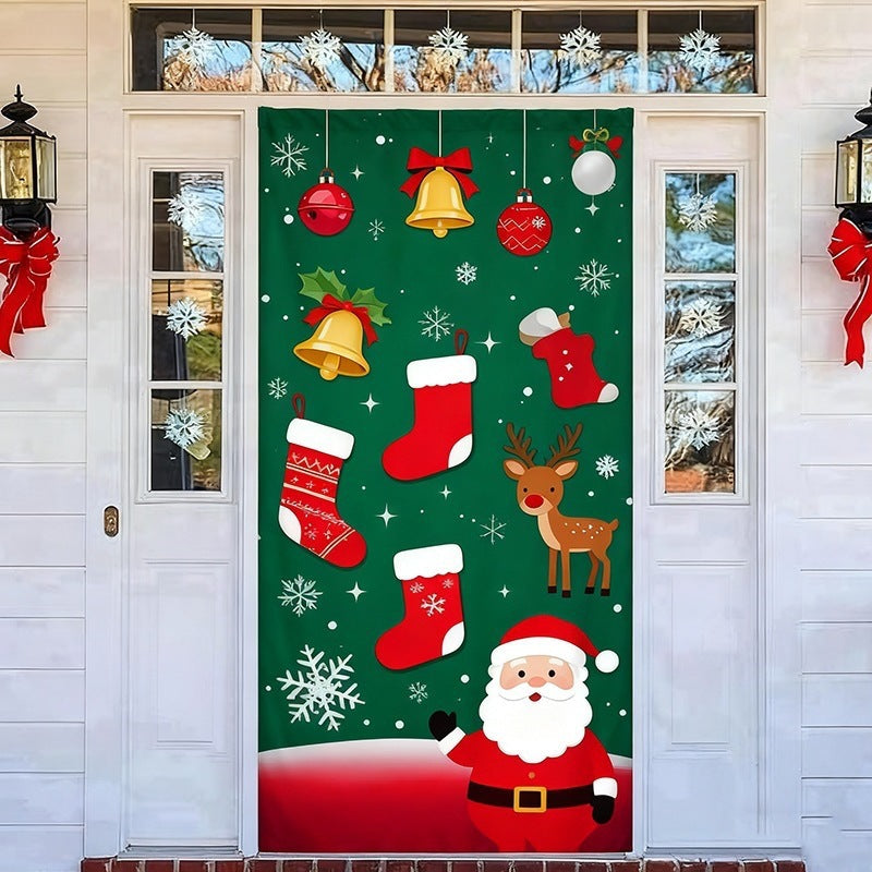 dht™⭐Christmas Door Cover | Festive Holiday Front Door Decoration