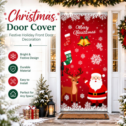 dht™⭐Christmas Door Cover | Festive Holiday Front Door Decoration