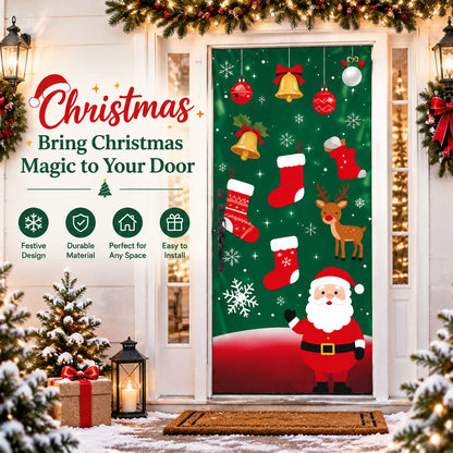 dht™⭐Christmas Door Cover | Festive Holiday Front Door Decoration