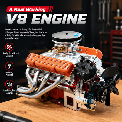 ⚙️GasOline OHV V8 Small Block Engine Model Kits
