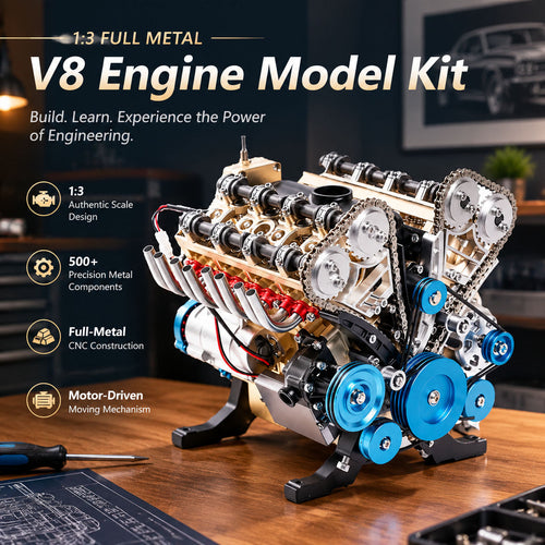 ⚙️1:3 Full Metal V8 Engine Model Kit
