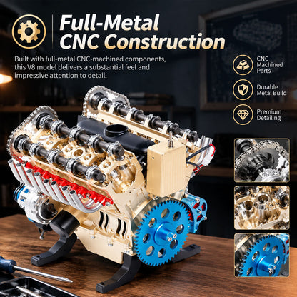 ⚙️1:3 Full Metal V8 Engine Model Kit